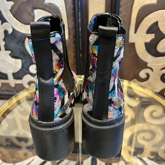 Betsey Johson Rowann black multi boots - Picture 6 of 9